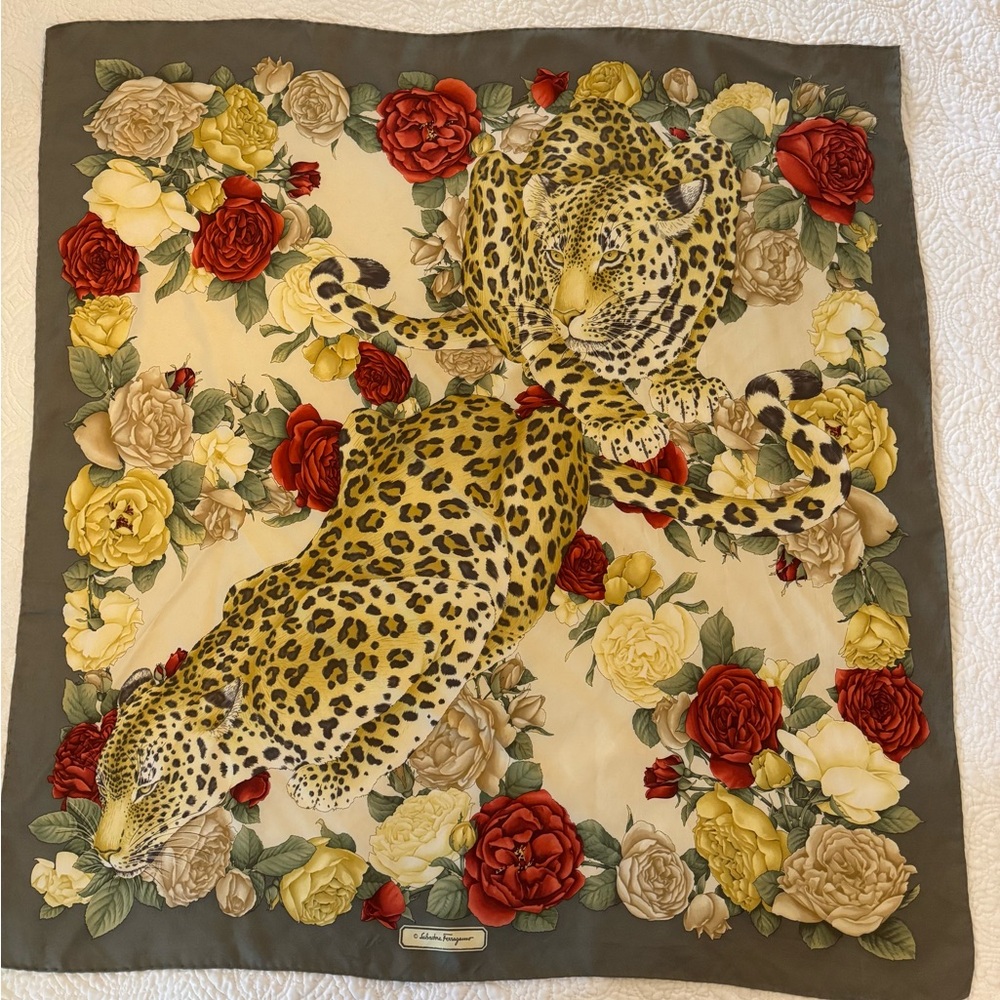Salvatore Ferragamo silk scarf AUTHENTIC
